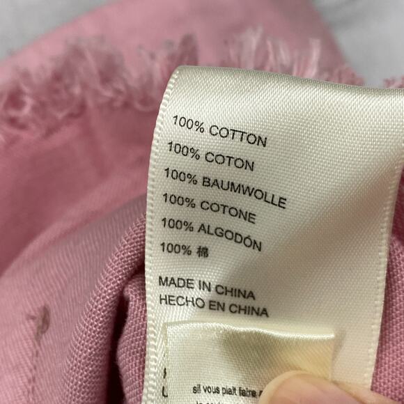 FREE PEOPLE Top S Better Days Tube Corset Smocked Frayed Cropped Cotton Pink NEW - Picture 11 of 16